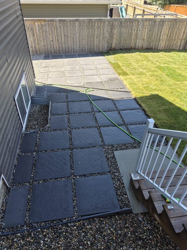 Paver installation in Lethbridge by Seasonal Grounds